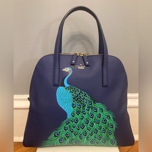 KATE SPADE Full Plume Peacock Mega Margot Handbag *RARE!*